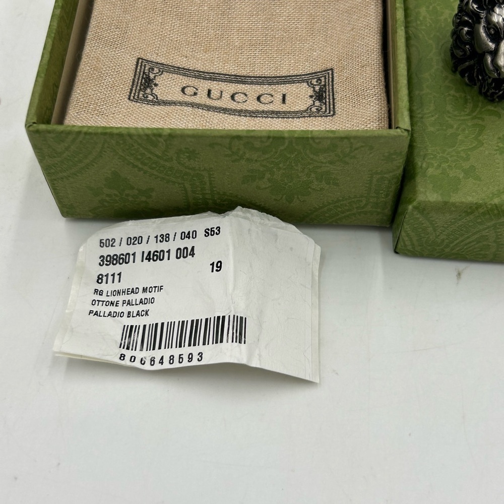 Gucci Lionhead motif ring in silver made in Italy size 8.5 - Picture 4 of 7